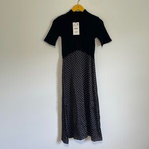 [Zara] Black&White Midi dress